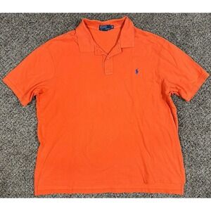 Ralph Lauren Polo Shirt 3XB Big Tall Orange Classic Pique Short Sleeve Cotton